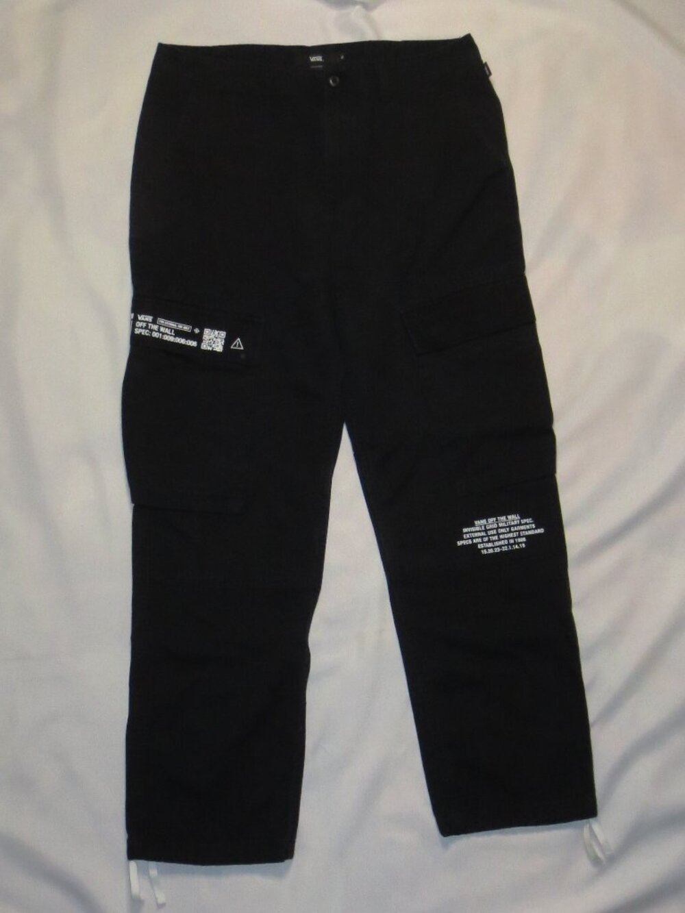 VANS mens JEANS black OFF THE WALL denim MILITARY pants CARGO SIZE 33